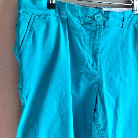 Crown & Ivy Teal Khakis - Picture 2 of 3